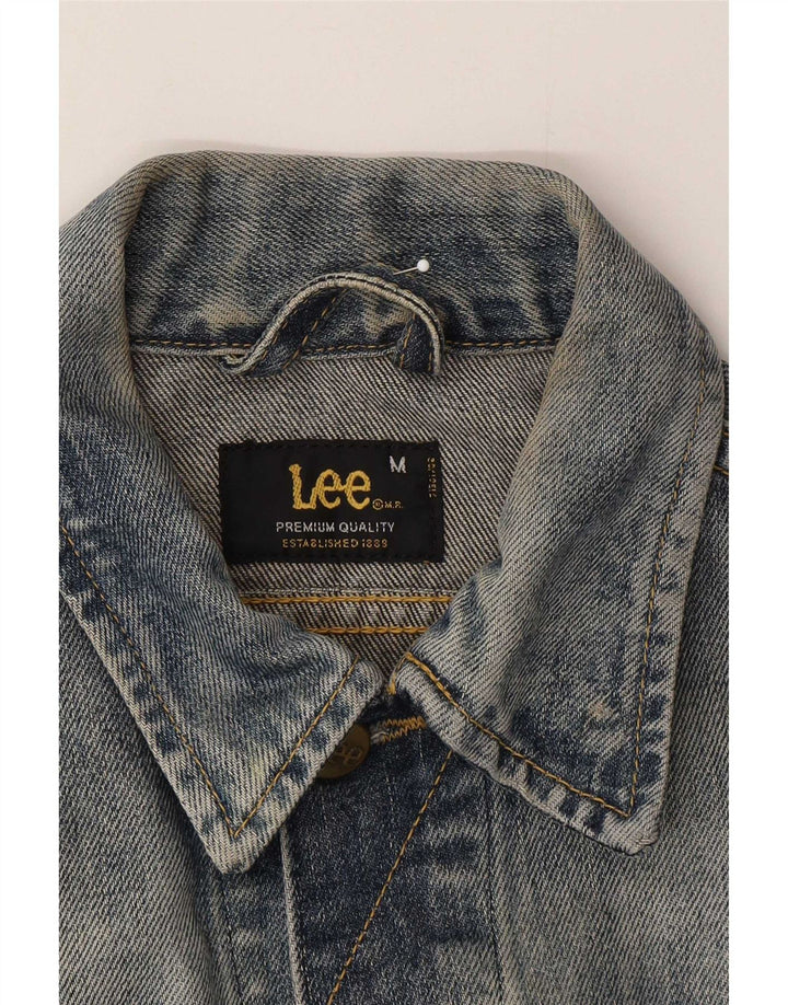 Giacca di jeans Rider da donna Lee UK 12 Cotone blu medio