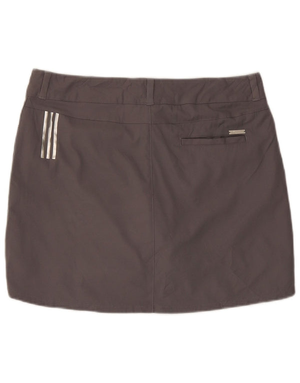 Adidas Womens Mini Skirt UK 14 Large W32 Grey Polyester