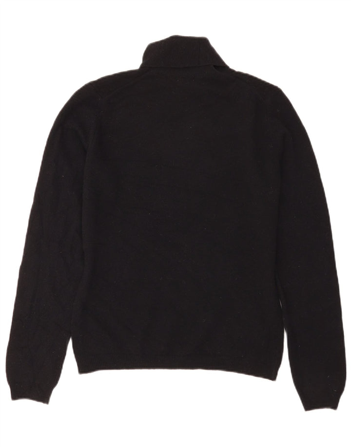 Benetton Womens Roll Neck Jumper Sweater UK 12 Medium Black