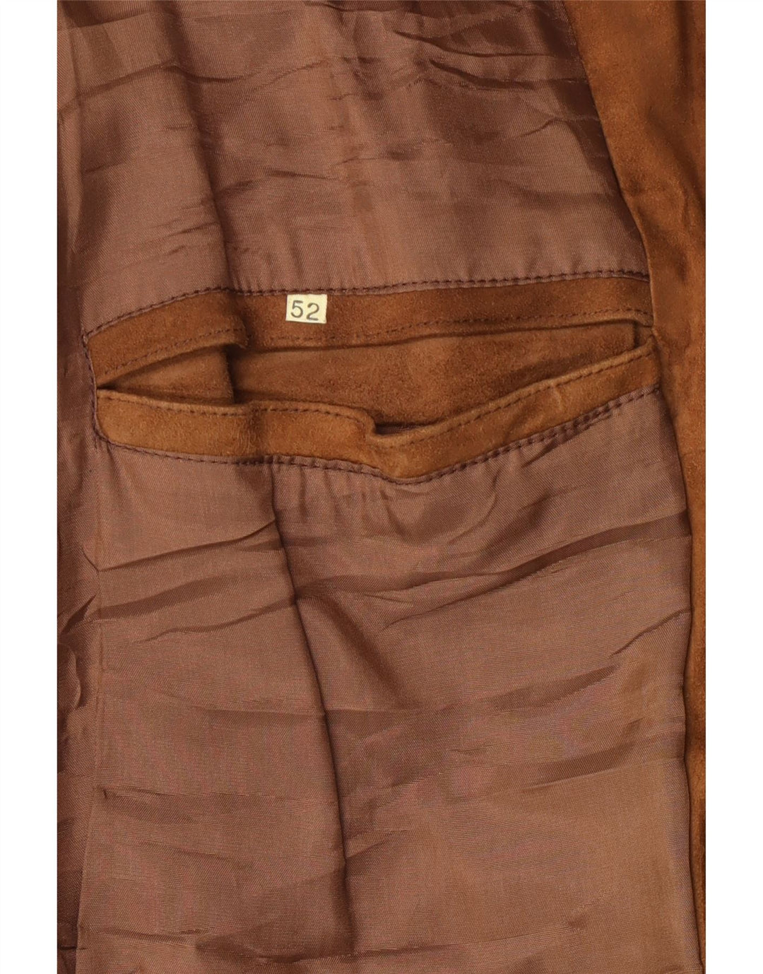 Vintage Mens Suede Bomber Jacket IT 52 XL Brown