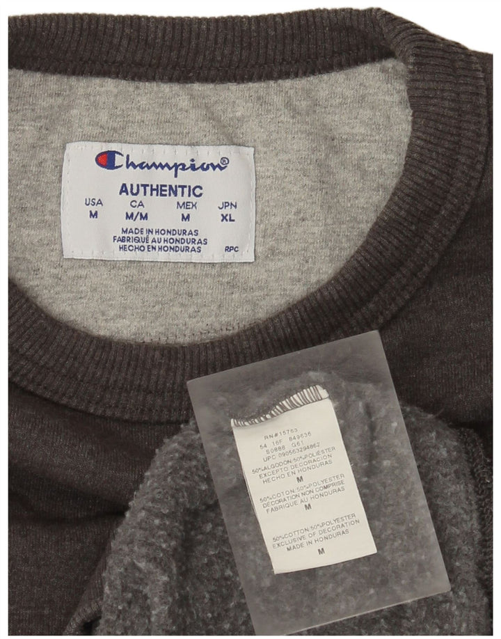 Champion Mens Sweatshirt Jumper Medium Grey Flecked Cotton