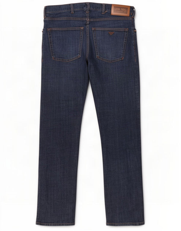 Emporio Armani Womens Straight Jeans W32 L30 Blue Cotton