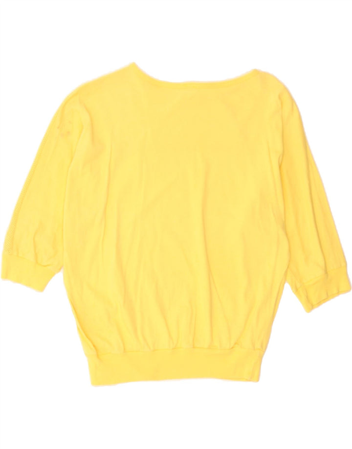 VINTAGE Womens Top 3/4 Sleeve EU 36 Small Yellow Cotton Vintage Vintage and Second-Hand Vintage from Messina Hembry 
