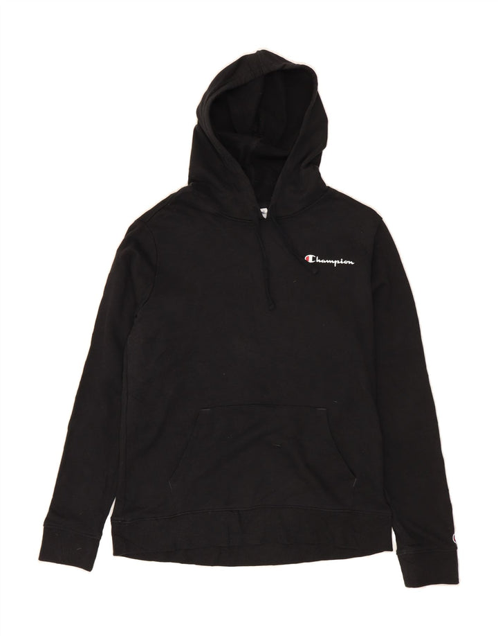 CHAMPION Mens Hoodie Jumper Medium Black Cotton Vintage Champion and Second-Hand Champion from Messina Hembry 