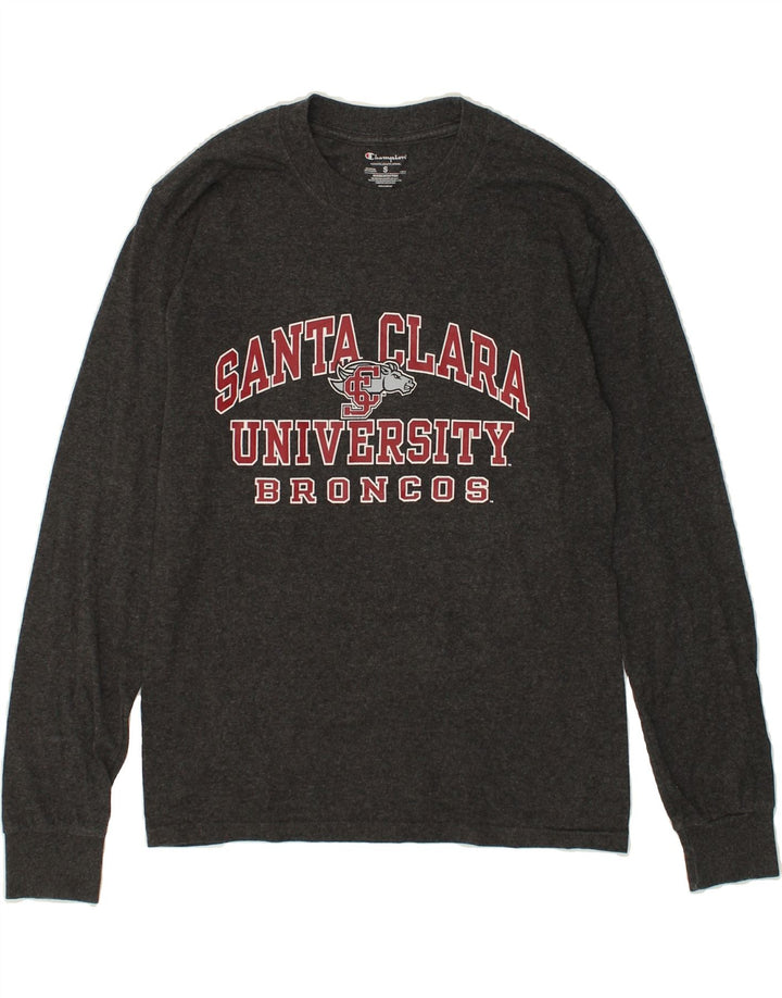 CHAMPION Mens Graphic Top Long Sleeve Small Grey Cotton Vintage Champion and Second-Hand Champion from Messina Hembry 