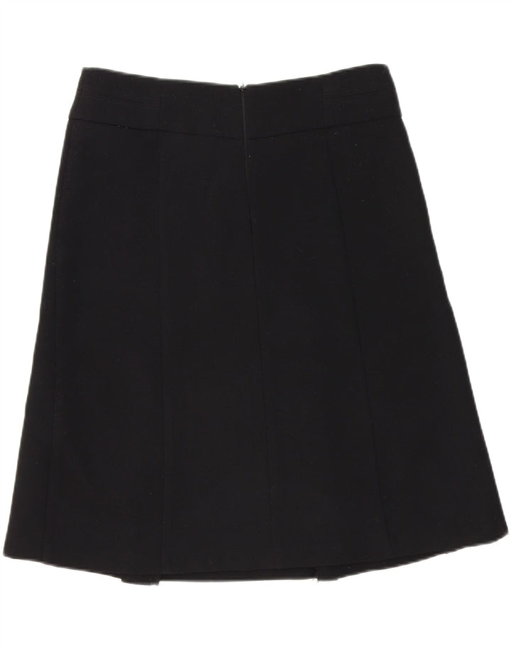 MARKS & SPENCER Womens A-Line Skirt UK 12 Medium W32 Black Polyester Vintage Marks & Spencer and Second-Hand Marks & Spencer from Messina Hembry 