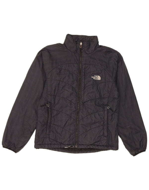 The North Face Womens Padded Jacket UK 14 Medium Navy Blue Nylon