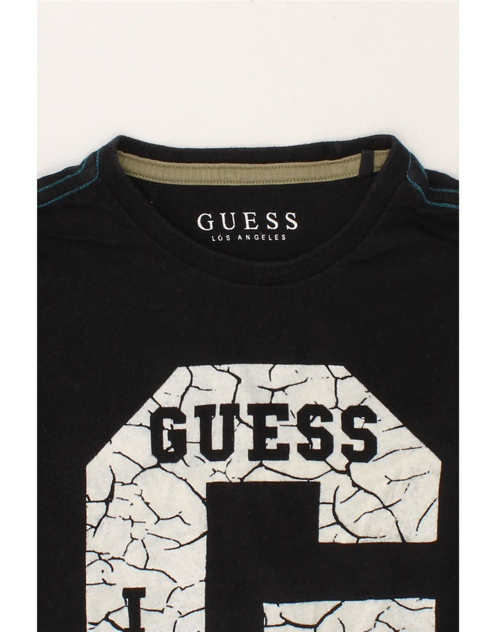 GUESS Boys Graphic Top Long Sleeve 6-7 Years Black Cotton Vintage Guess and Second-Hand Guess from Messina Hembry 