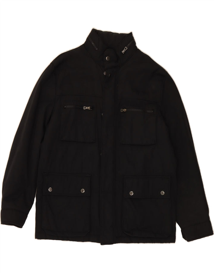GEOX Mens Hooded Utility Jacket UK 40 Large Black Polyamide Vintage Geox and Second-Hand Geox from Messina Hembry 
