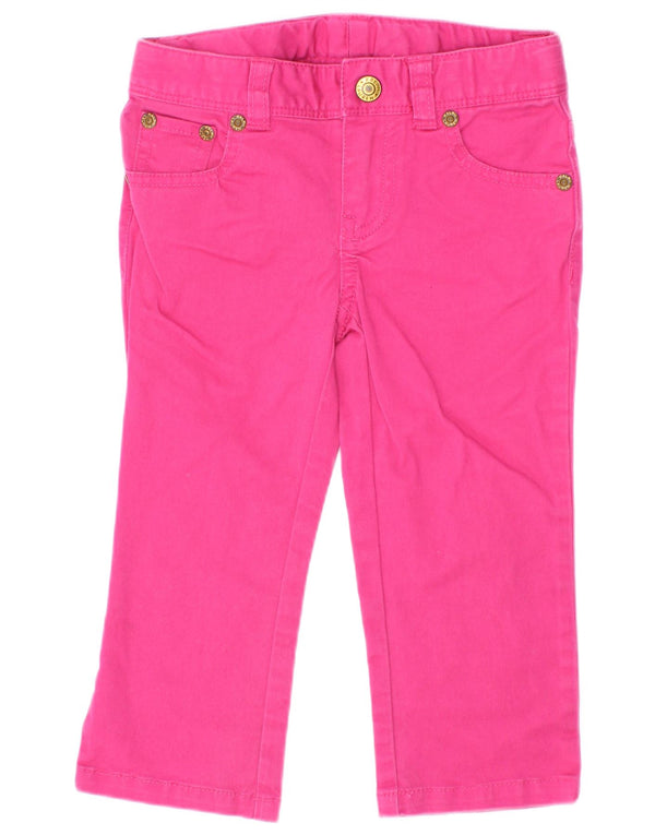 Polo Ralph Lauren Girls Straight Jeans 2-3 Years W20 L12 Pink Cotton