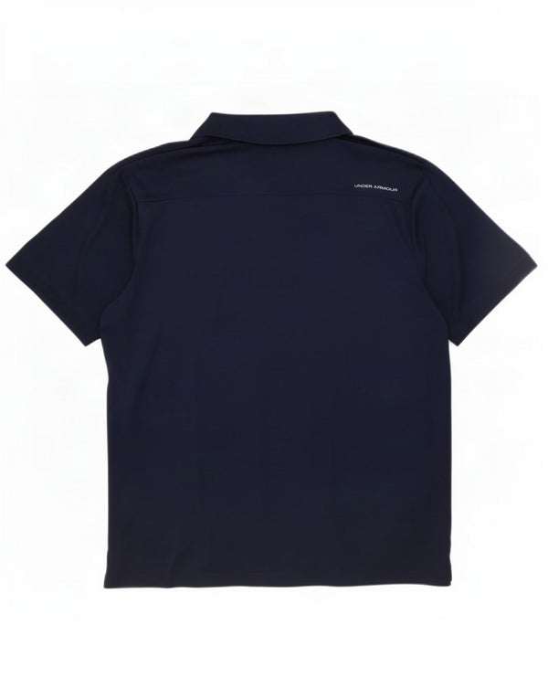 Under Armour Herre Heat Gear Loose Fit Polo Shirt 2XL Navy Blue Polyester