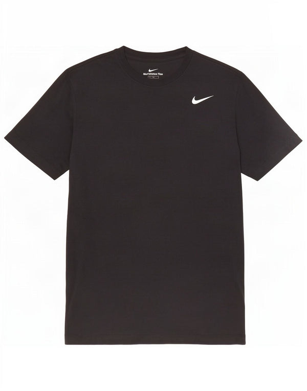 T-shirt Nike Dri Fit da uomo in cotone medio nero