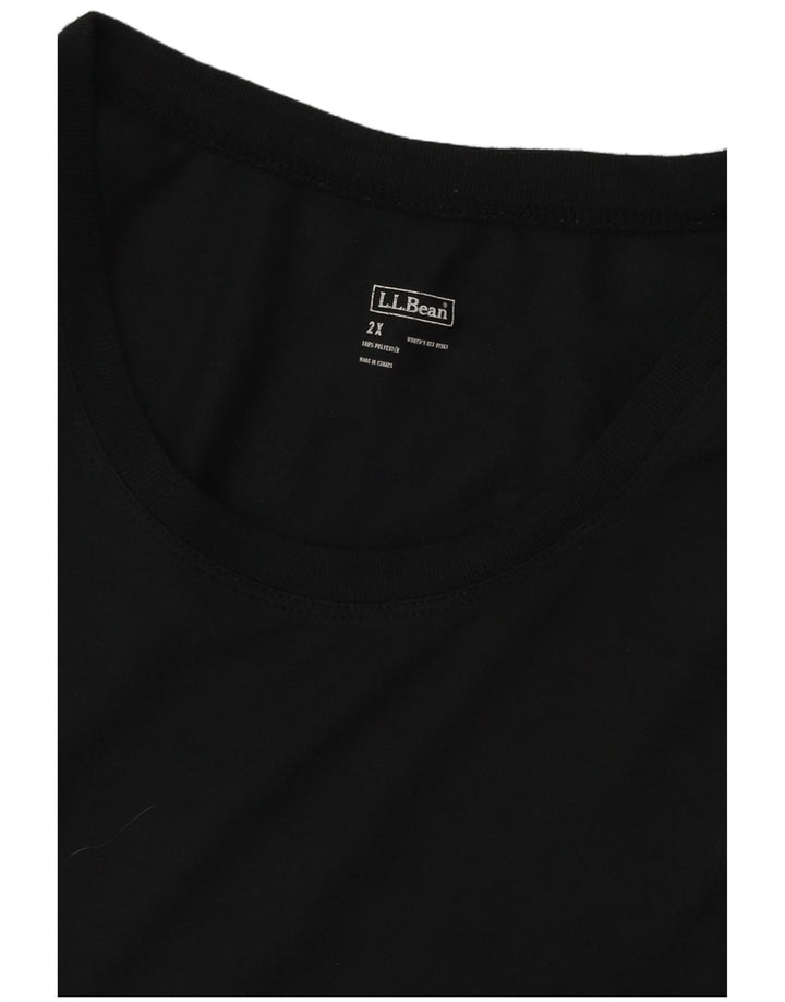 L.L.Bean Womens Vest Top UK 20 2XL Black Polyester