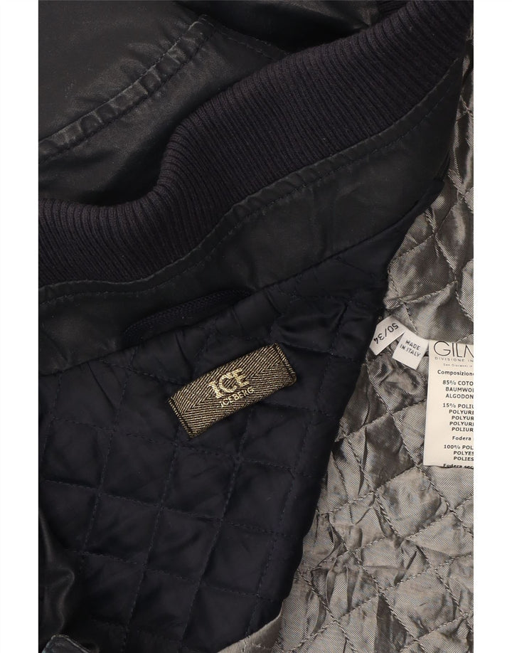ICEBERG Womens Utility Jacket IT 50 XL Navy Blue Cotton Vintage Iceberg and Second-Hand Iceberg from Messina Hembry 
