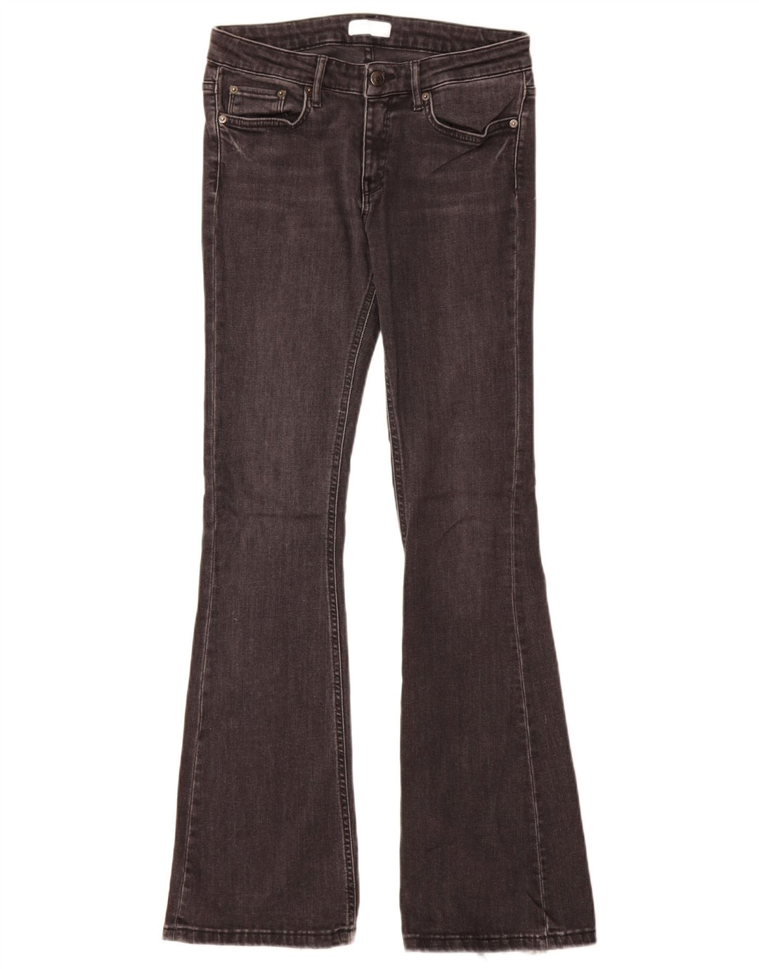 Zara Womens Flared Jeans EU 38 Small W28 L32 Grey