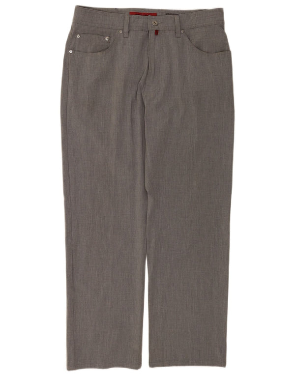 Pierre Cardin Mens Straight Casual Trousers IT 50 Large W34 L30 Grey