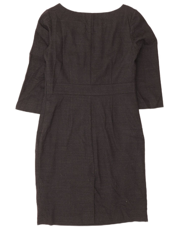 Boden Damen-Etuikleid mit 3/4-Ärmeln, normal, UK 12, mittelgraue Wolle