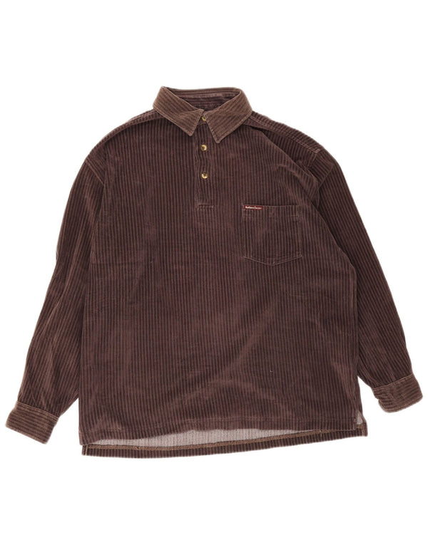 Marlboro Classics Herre Corduroy Pullover Shirt Medium Brun Bomuld
