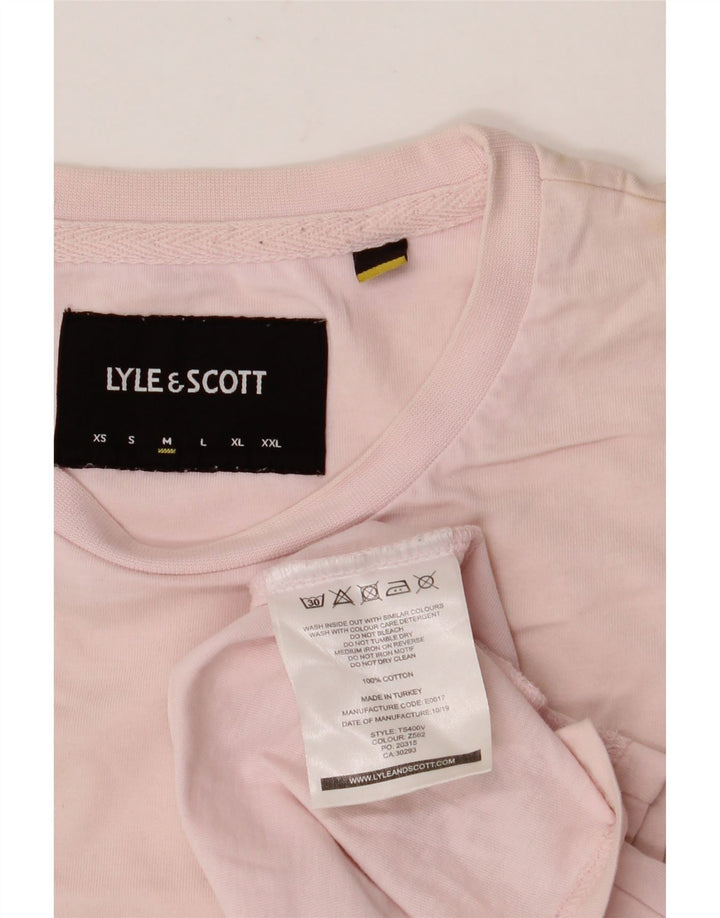LYLE & SCOTT Mens T-Shirt Top Medium Pink Cotton
