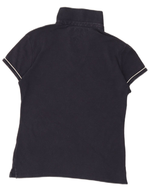 Tommy Hilfiger Dame Polo Shirt UK 14 Medium Navy Blue Bomuld