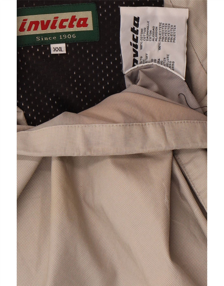 INVICTA Mens Windbreaker Jacket UK 44 2XL Grey Cotton