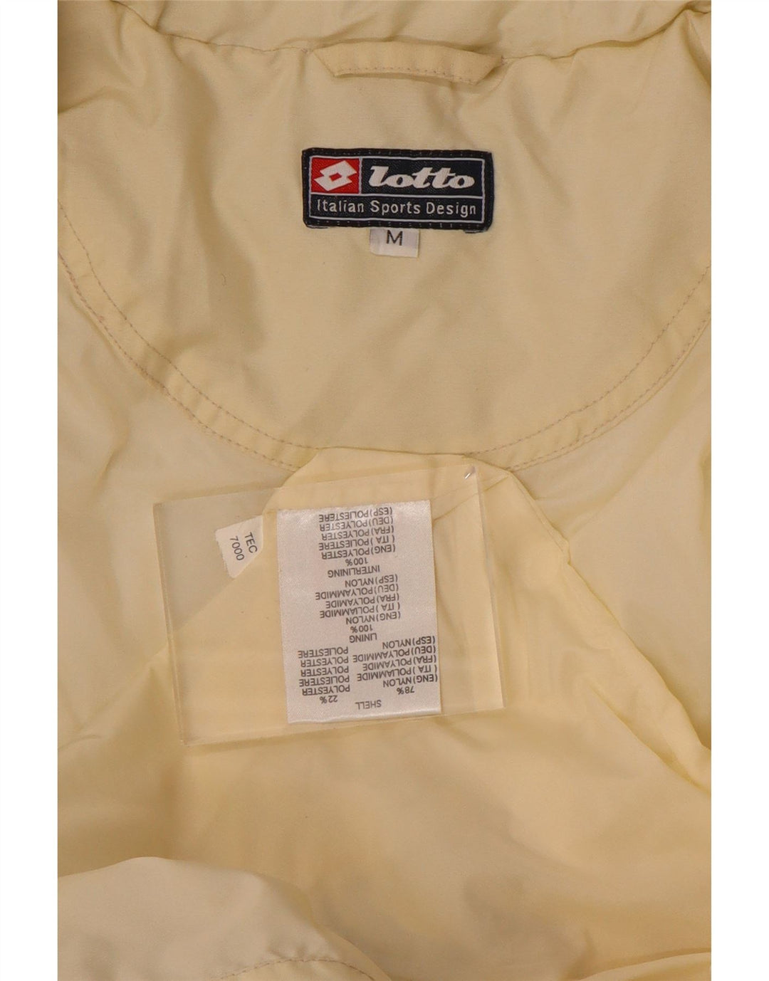 LOTTO Womens Padded Jacket UK 14 Medium Yellow Nylon