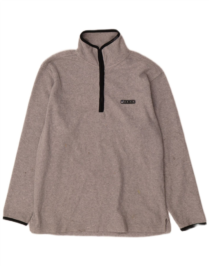 Asics Fleece Jumper med lynlås til mænd mellem grå