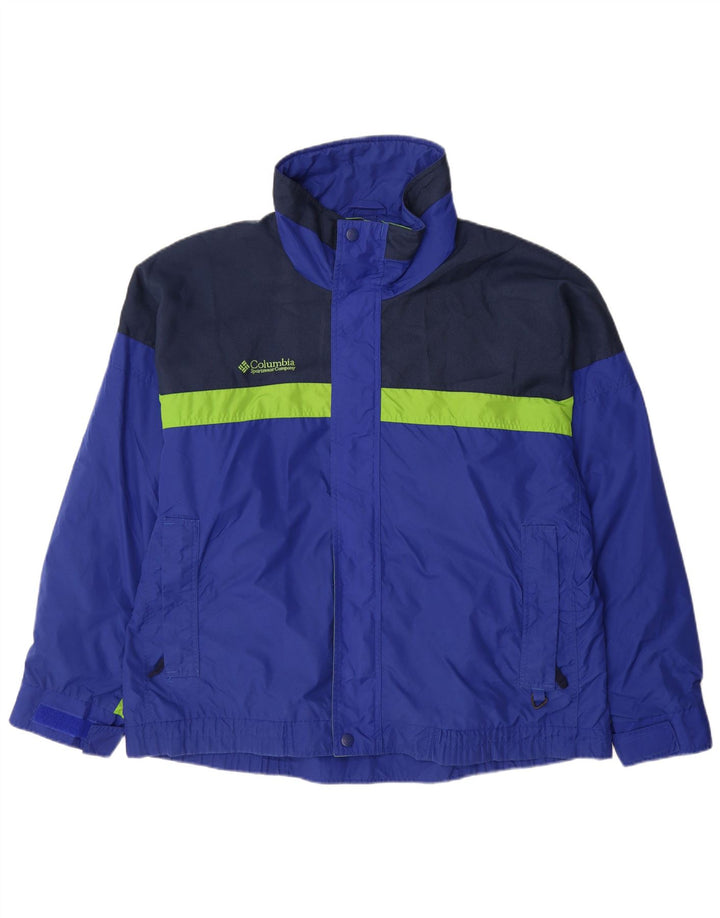 Columbia Mens Bugaboo Rain Jacket UK 40 Large Blue Colourblock