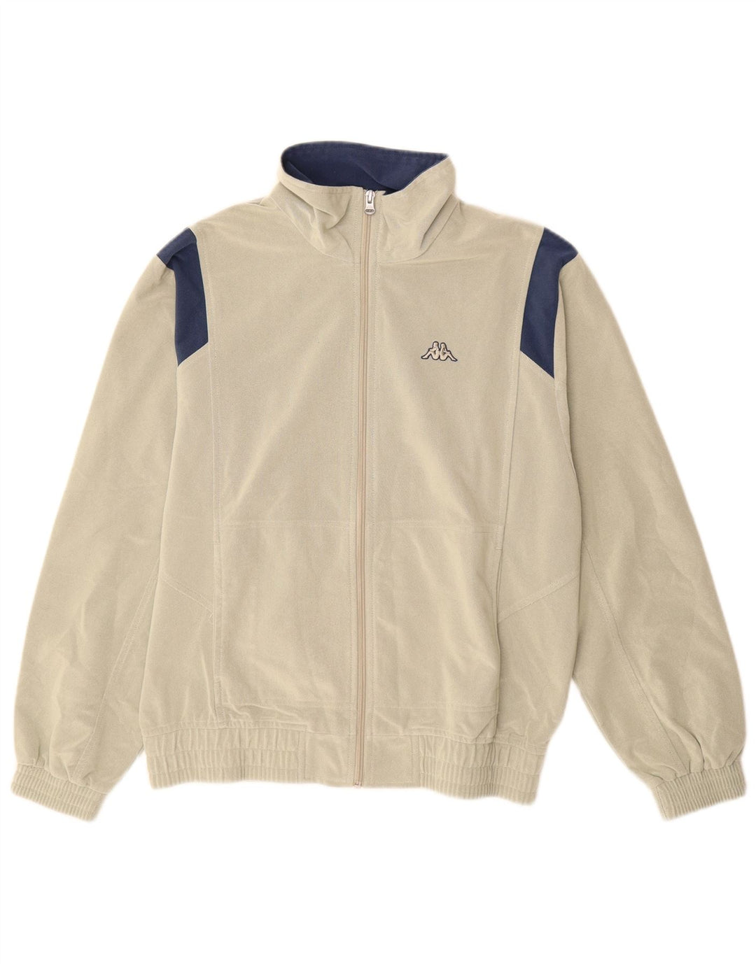 KAPPA Mens Tracksuit Top Jacket Small Beige Colourblock Polyester