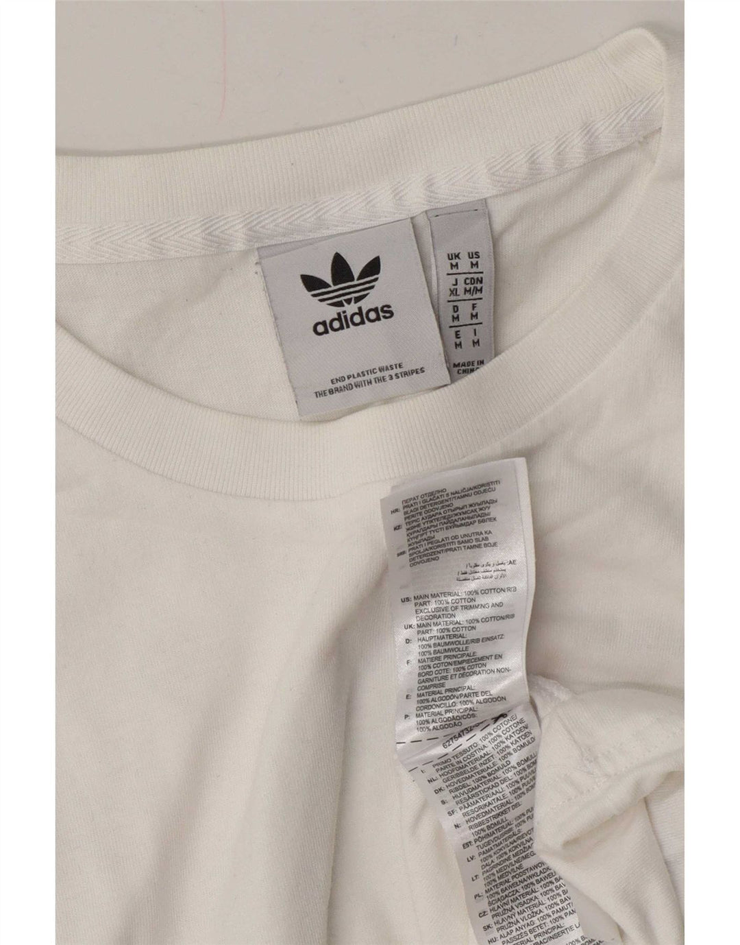 Adidas Grafisk T-shirt top til mænd Medium hvid bomuld