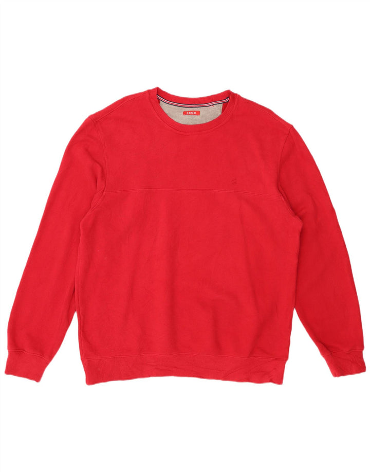 IZOD Sudadera Jumper para Hombre Grande Rojo