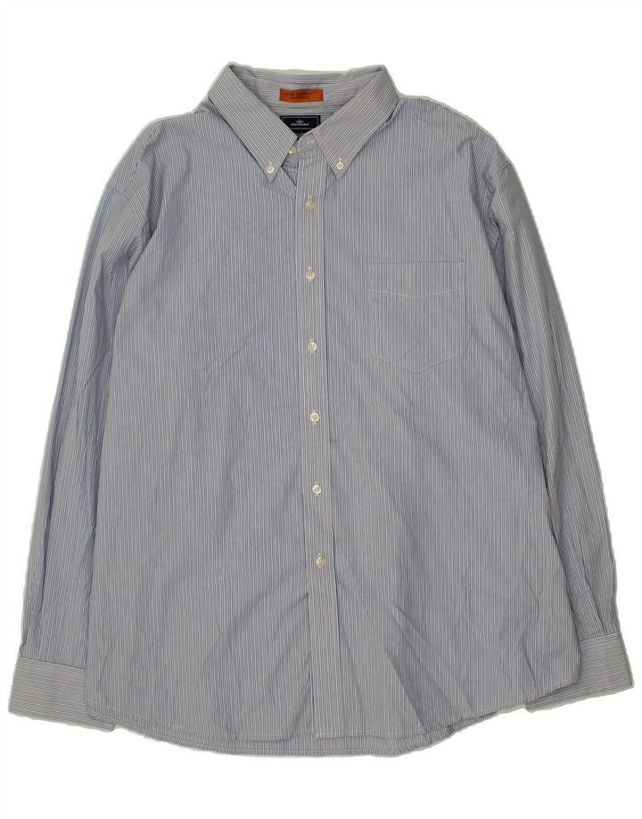 DOCKERS Mens Shirt 2XL Blue Pinstripe Cotton Vintage Dockers and Second-Hand Dockers from Messina Hembry 
