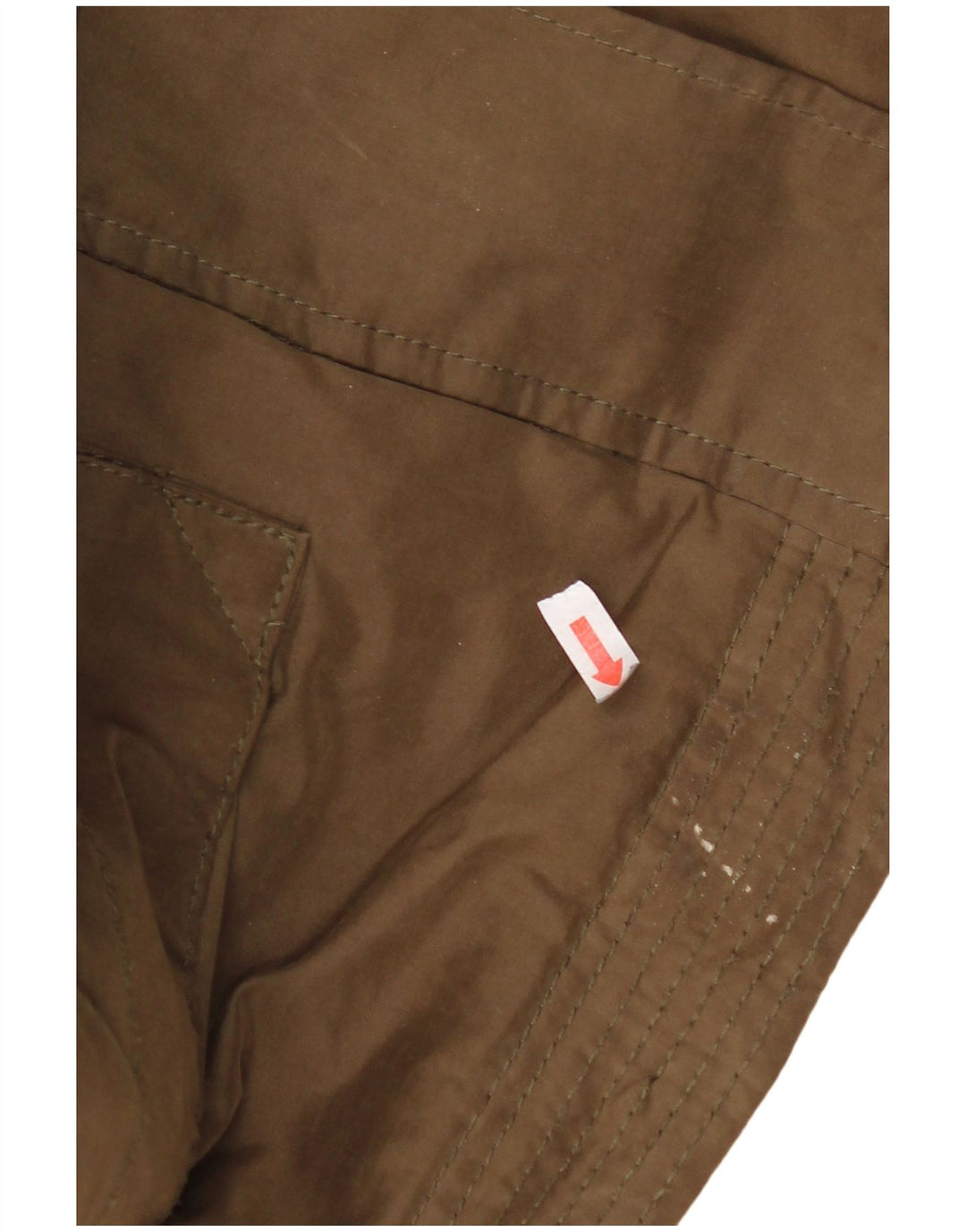 Zara Womens Hooded Parka Jacket UK 14 Medium Khaki Check Cotton
