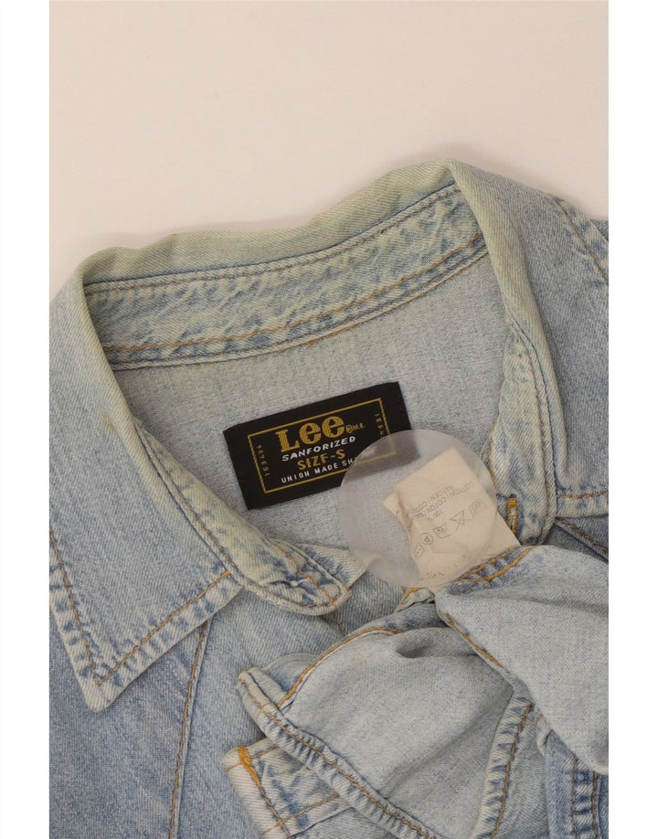 Lee Mens Denim Shirt Small Blue Cotton