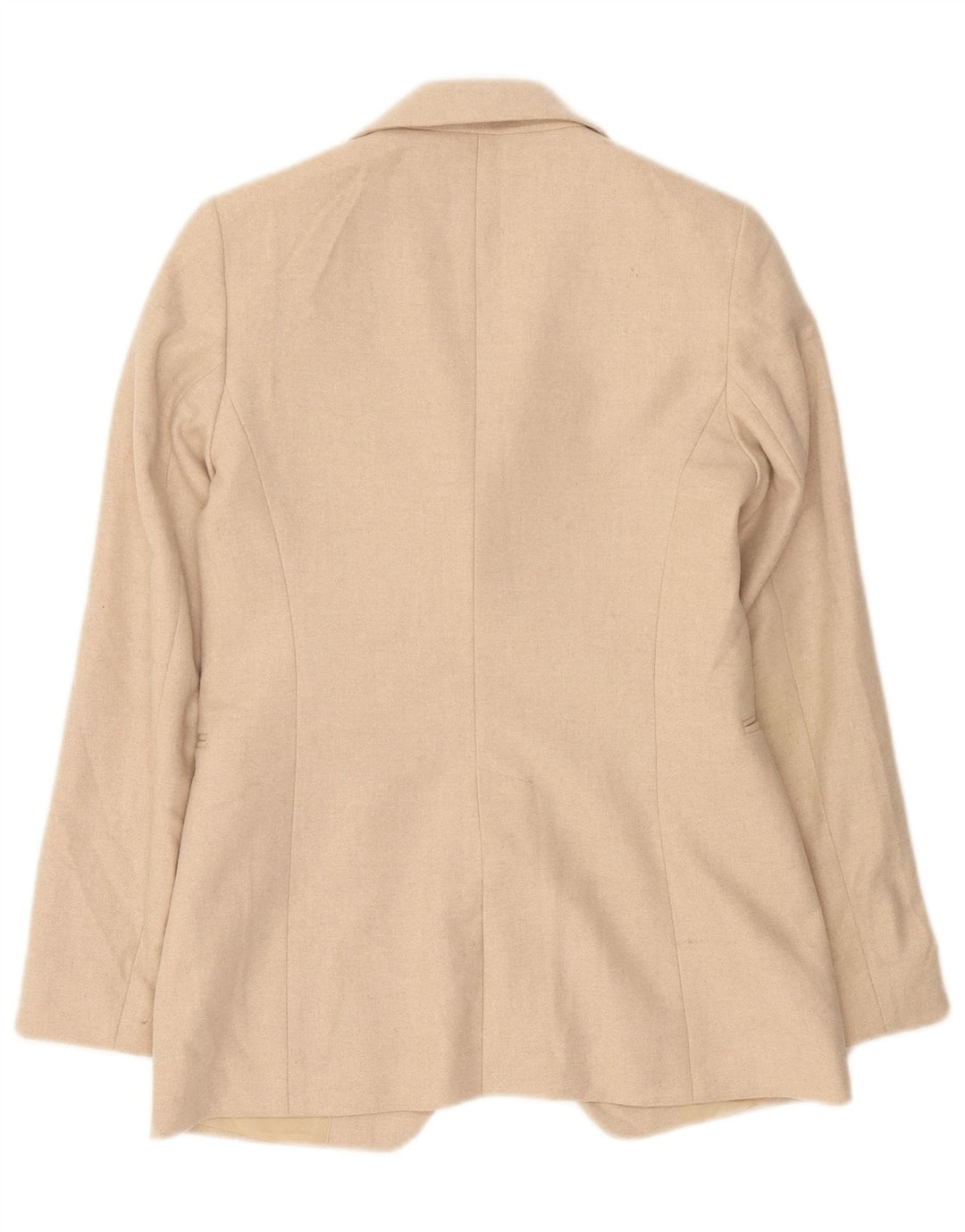 Massimo Dutti Womens 1 Button Blazer Jacket EU 36 XS Beige Wool