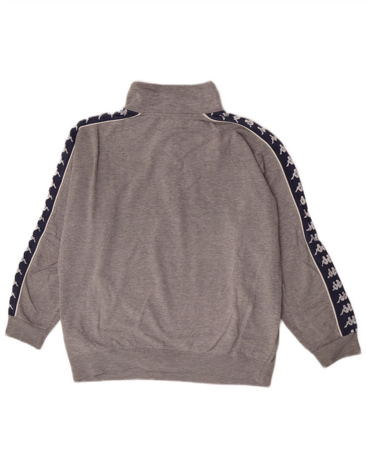 Kappa Womens Graphic Sweatshirt Jumper UK 14 Medium Grey Colourblock