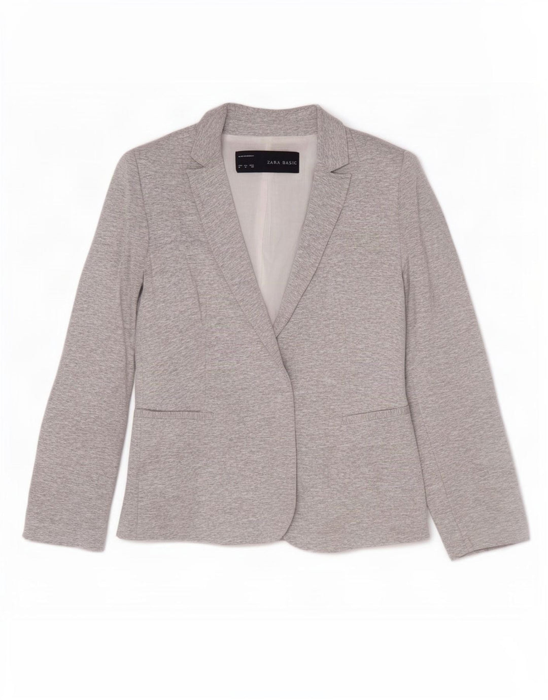 Zara Womens Open Blazer Jacket UK 12 Medium Grey