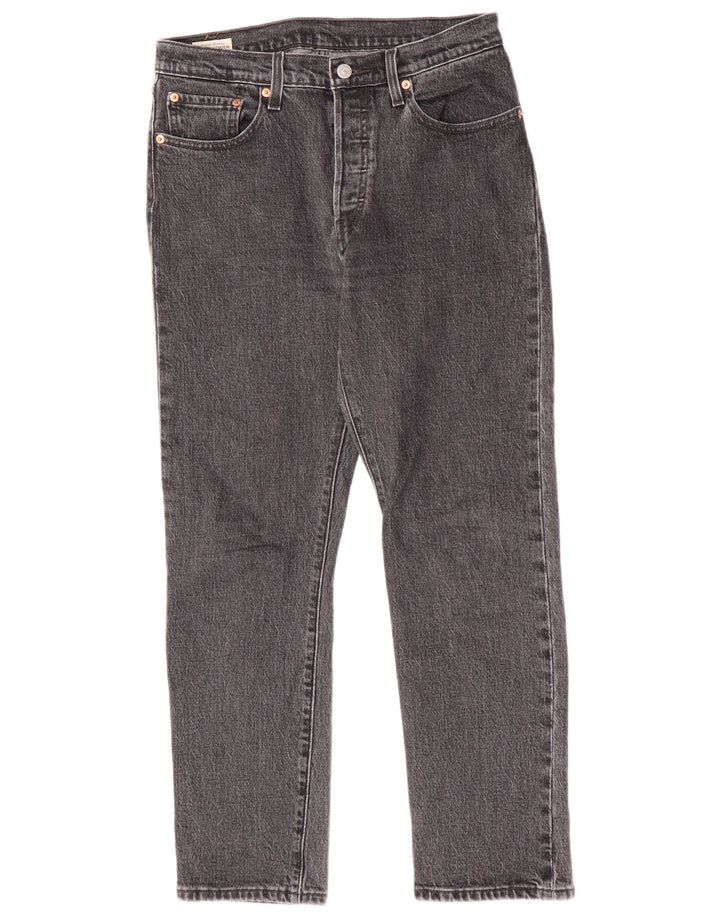Levi's Womens 501 Straight Jeans W28 L28 Grey Cotton