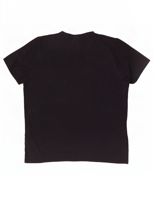 Hugo Boss Hombre Camiseta Gráfica Top XL Algodón Negro