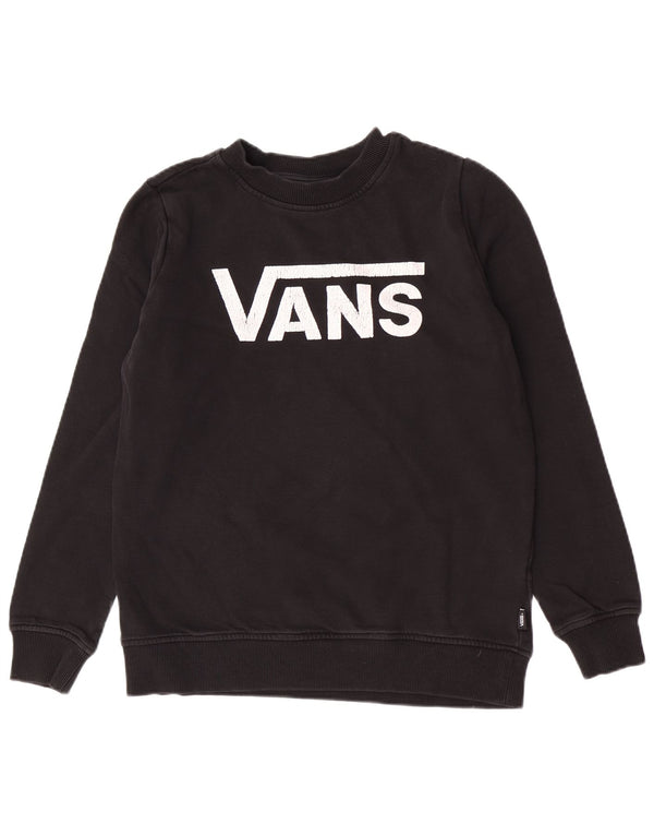 Vans Womens Graphic Sweatshirt Jumper Small Black Cotton