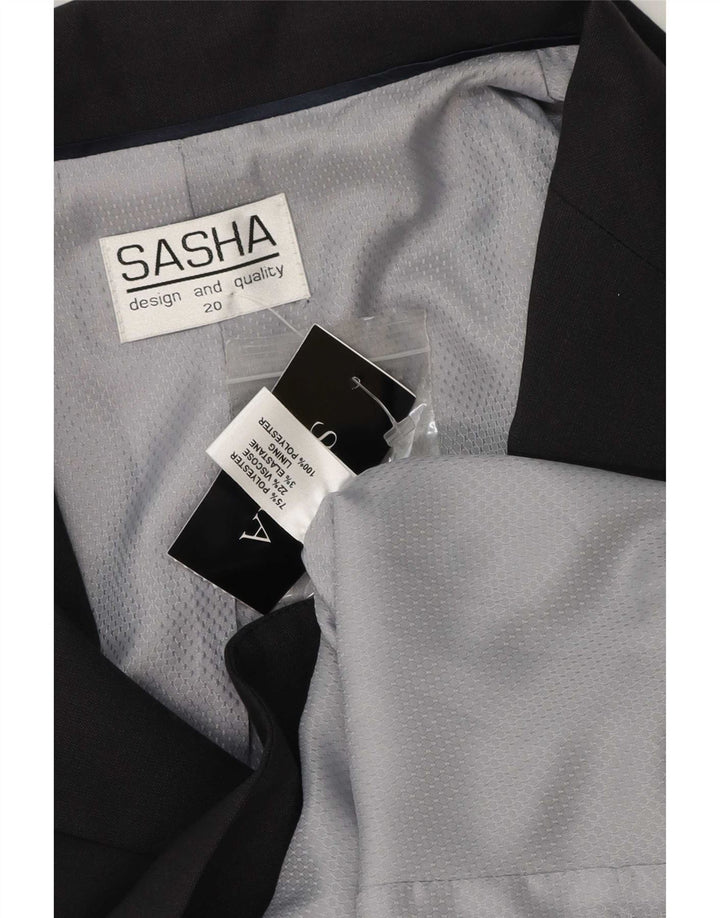 Jaqueta blazer feminina Sasha com 2 botões UK 20 2XL cinza poliéster