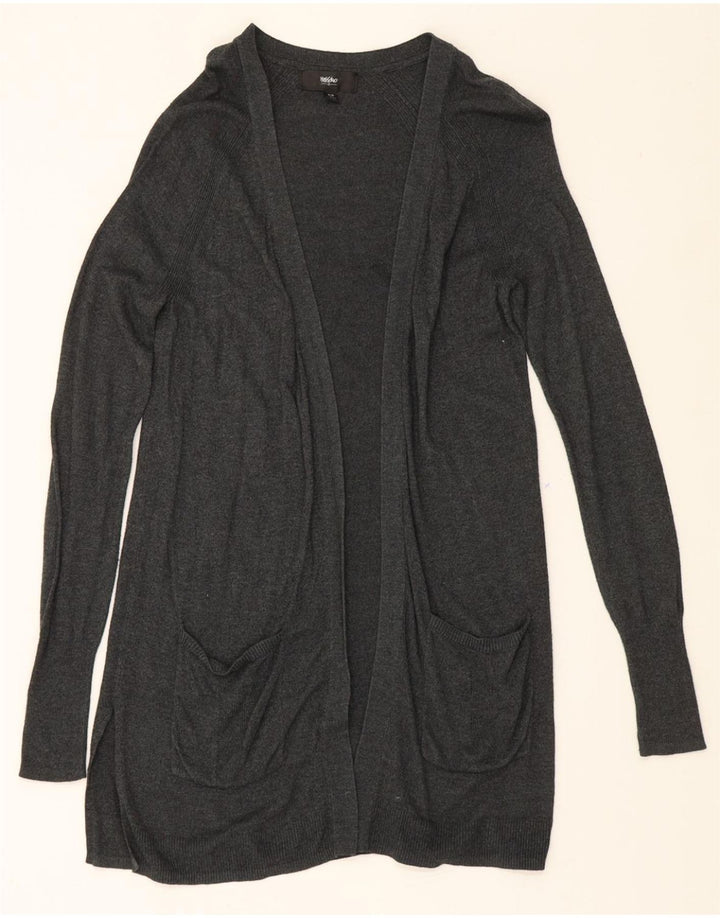 MOSSIMO Womens Longline Open Cardigan Sweater UK 10 Small Grey Nylon Vintage Mossimo and Second-Hand Mossimo from Messina Hembry 