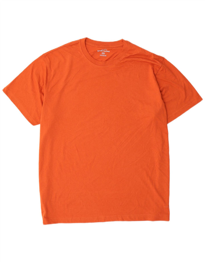 EDDIE BAUER Mens T-Shirt Top 2XL Orange Cotton