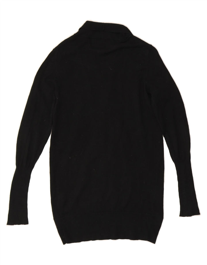 MOSSIMO Womens Longline Cardigan Sweater UK 14 Medium Black Cotton Vintage Mossimo and Second-Hand Mossimo from Messina Hembry 