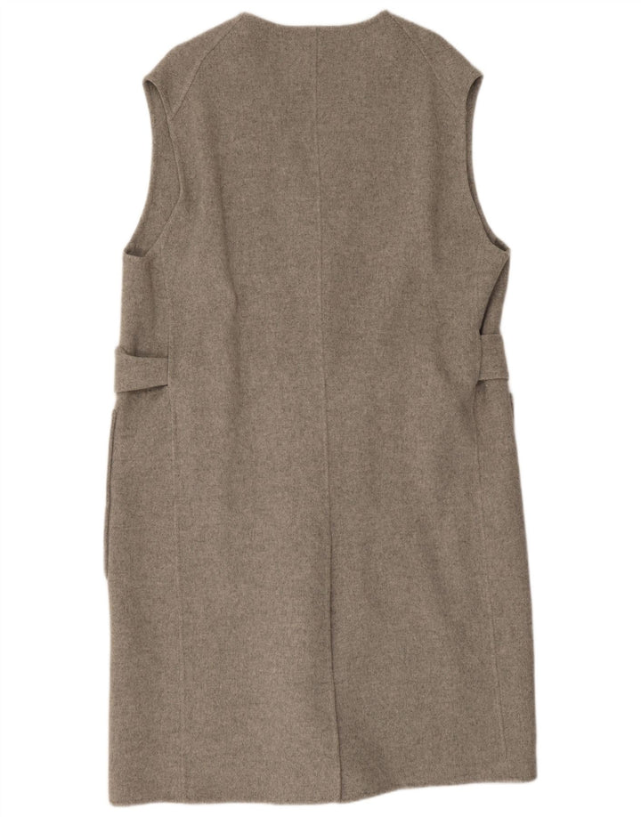 Cos Gilet Long Oversize Femme UK 44 Laine Gris Moyen