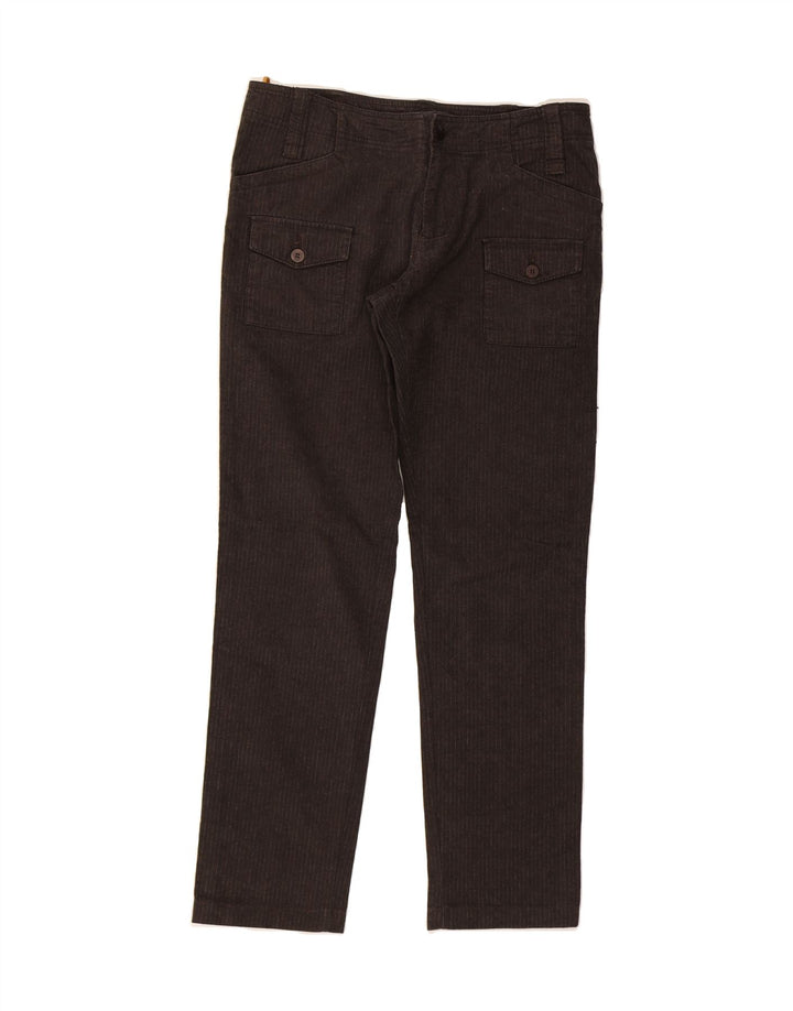 ELLESSE Womens Cargo Trousers IT 44 Medium W32 L29 Black Pinstripe Vintage Ellesse and Second-Hand Ellesse from Messina Hembry 