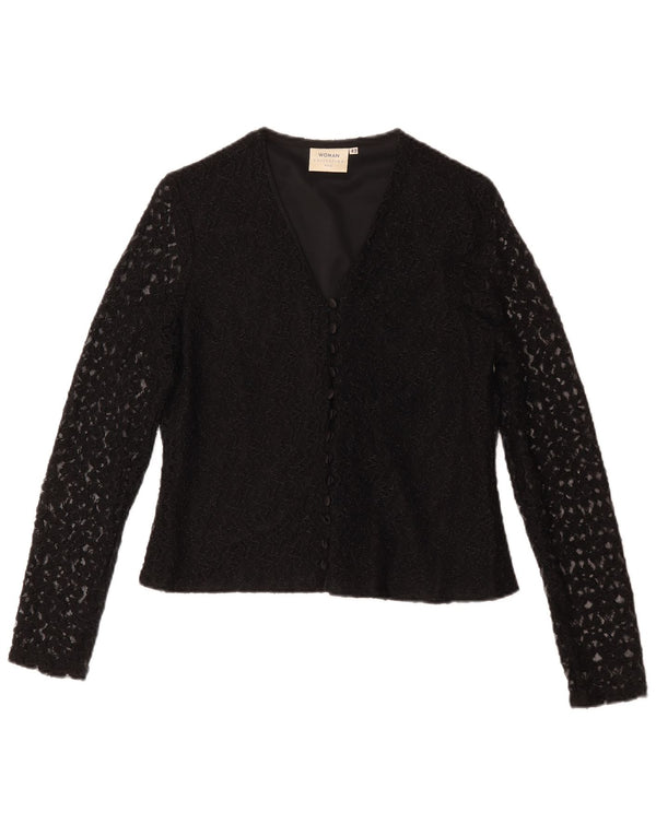 Camicetta camicia da donna H&M IT 42 Nylon floreale nero medio