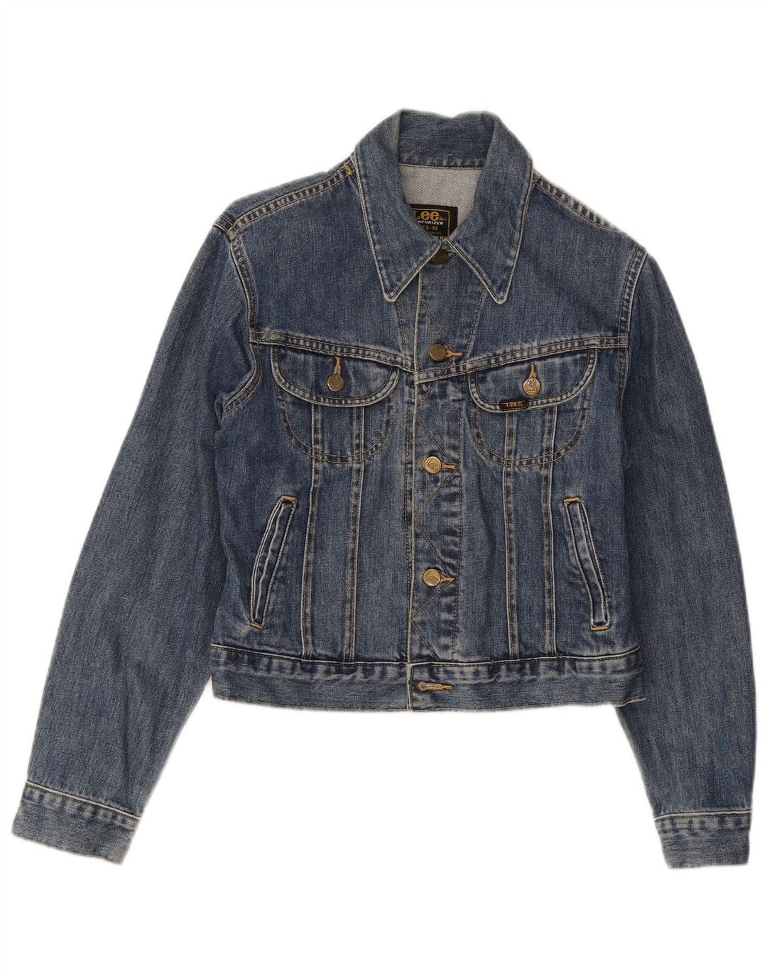 Lee Boys Crop Denim Jacket 8-9 Years Medium Blue Cotton