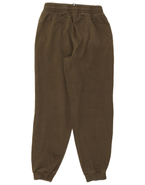 Puma Boys Tracksuit Trousers Joggers 15-16 Years Khaki Cotton
