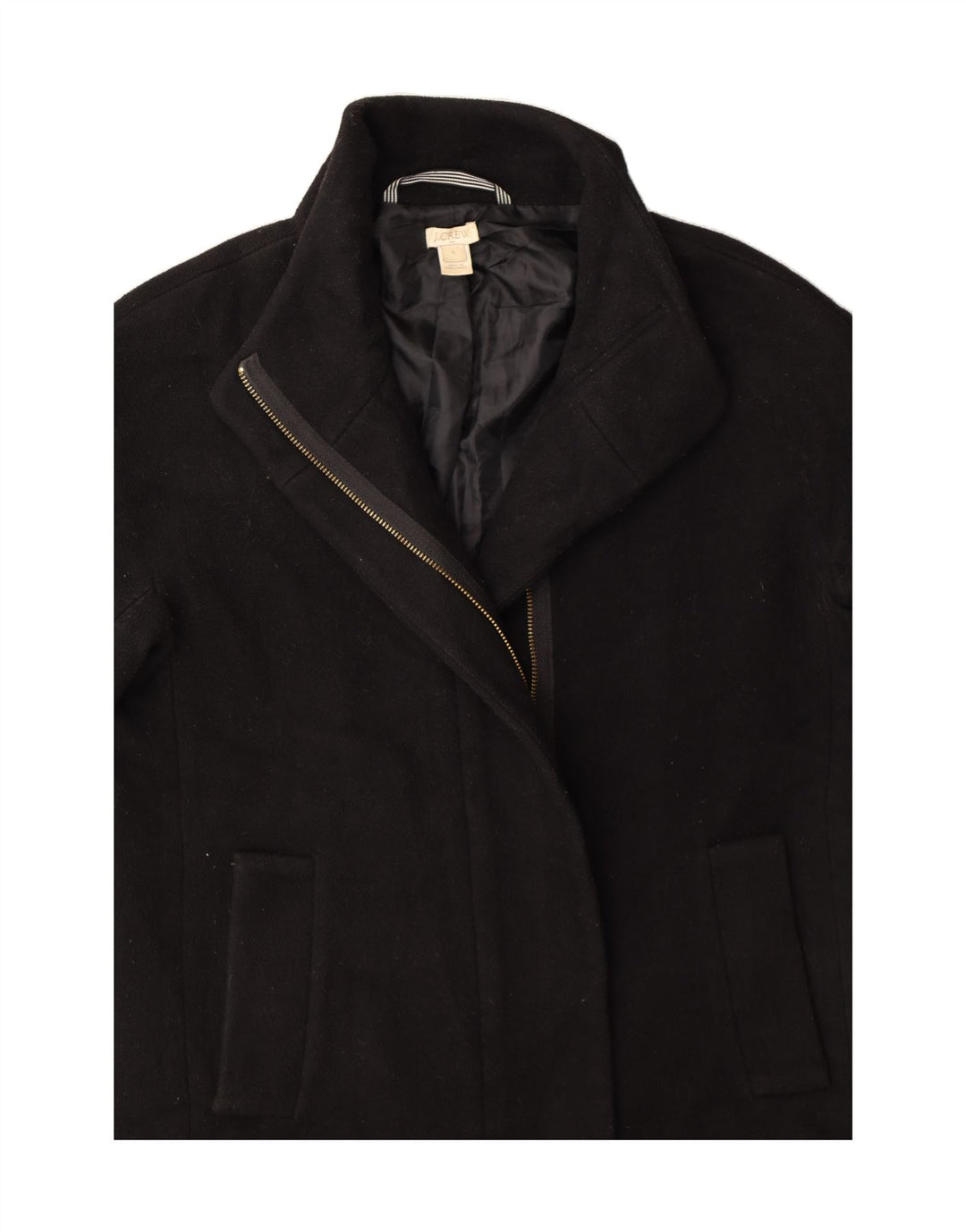 J. CREW Womens Overcoat US 6 Medium Black Wool Vintage J. Crew and Second-Hand J. Crew from Messina Hembry 